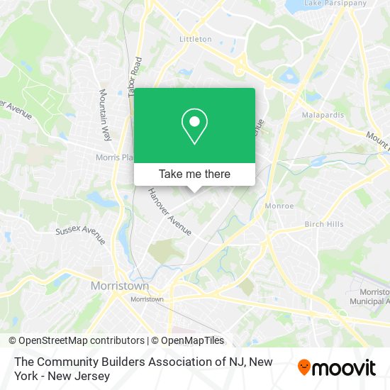 The Community Builders Association of NJ map