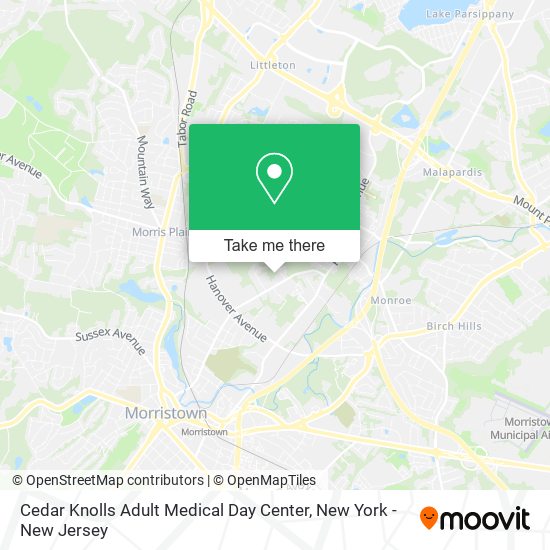 Cedar Knolls Adult Medical Day Center map