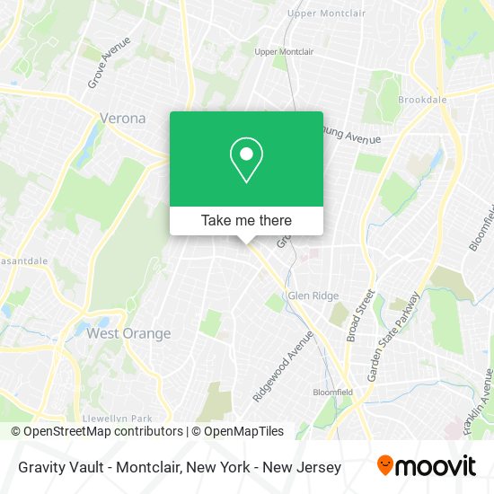 Mapa de Gravity Vault - Montclair