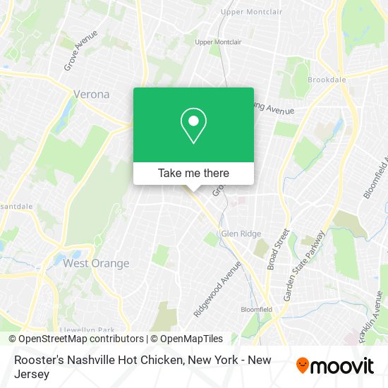 Rooster's Nashville Hot Chicken map