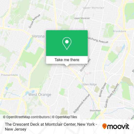 The Crescent Deck at Montclair Center map
