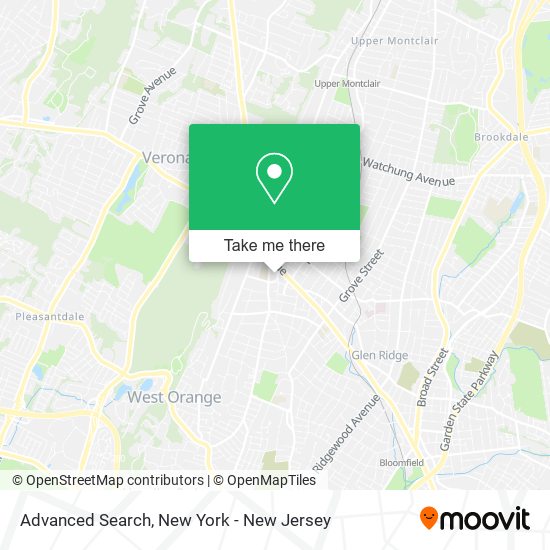 Advanced Search map