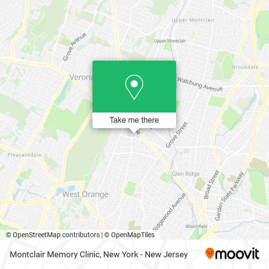 Montclair Memory Clinic map