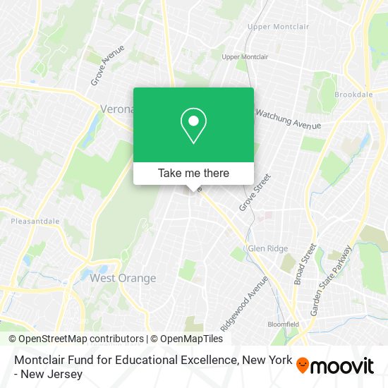 Mapa de Montclair Fund for Educational Excellence