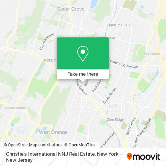 Christie's International NNJ Real Estate map