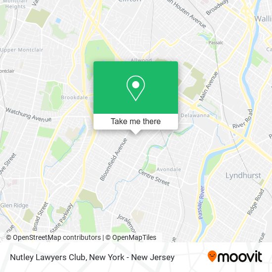 Nutley Lawyers Club map