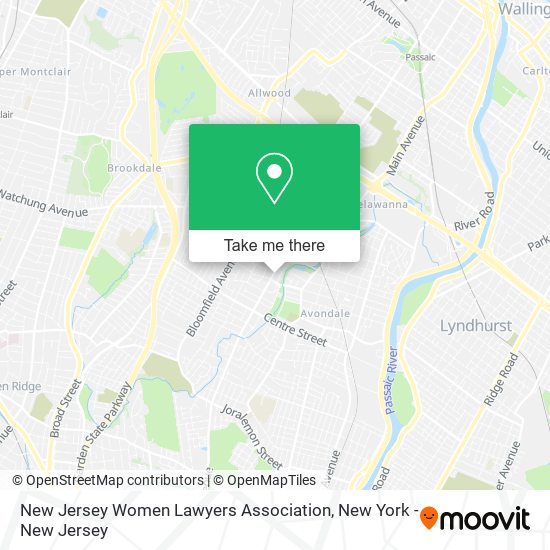 Mapa de New Jersey Women Lawyers Association