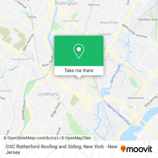 GSC Rutherford Roofing and Siding map