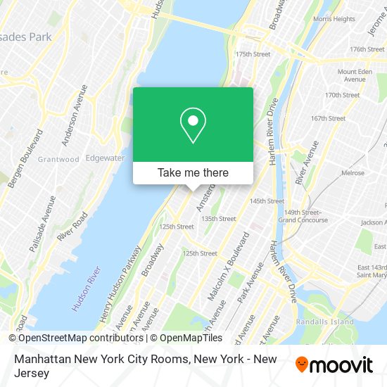 Mapa de Manhattan New York City Rooms