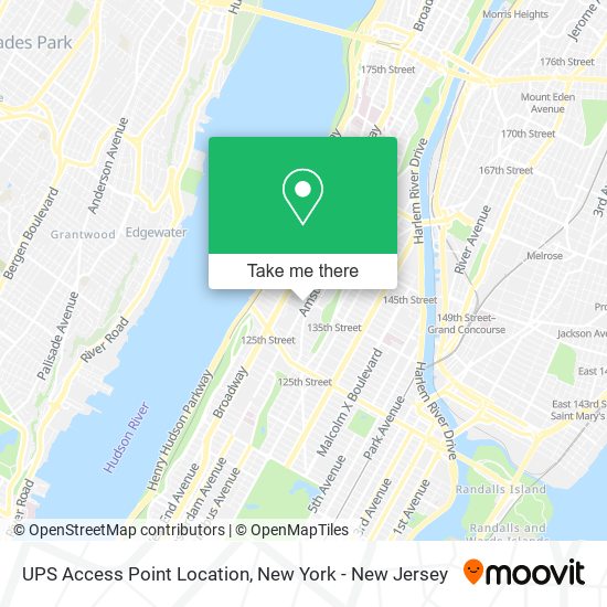 UPS Access Point Location map