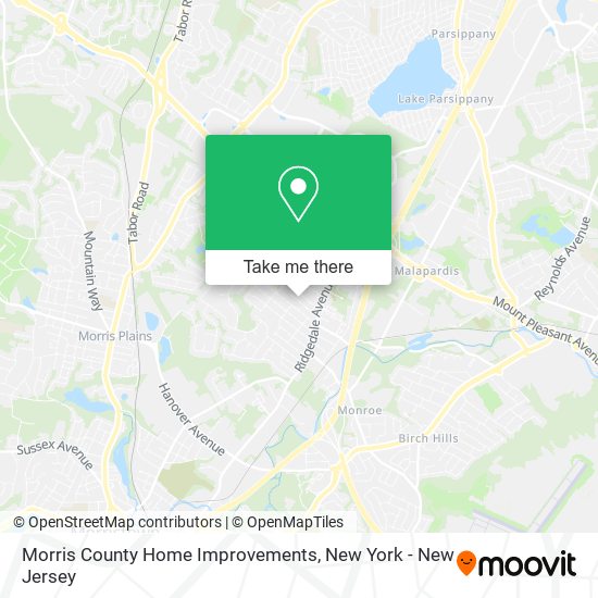 Morris County Home Improvements map