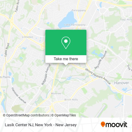 Lasik Center NJ map