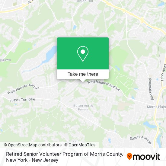 Retired Senior Volunteer Program of Morris County map