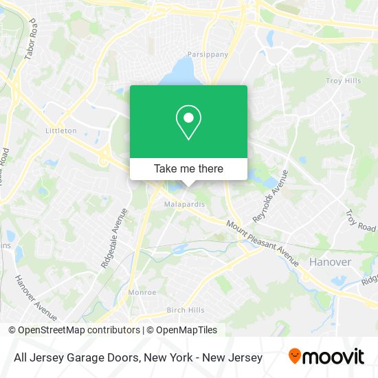 All Jersey Garage Doors map