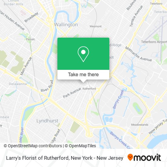 Mapa de Larry's Florist of Rutherford