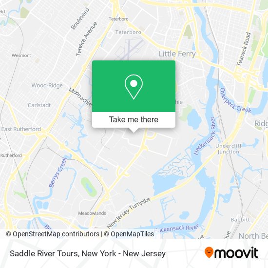 Saddle River Tours map