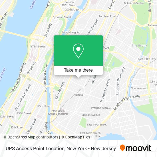 UPS Access Point Location map