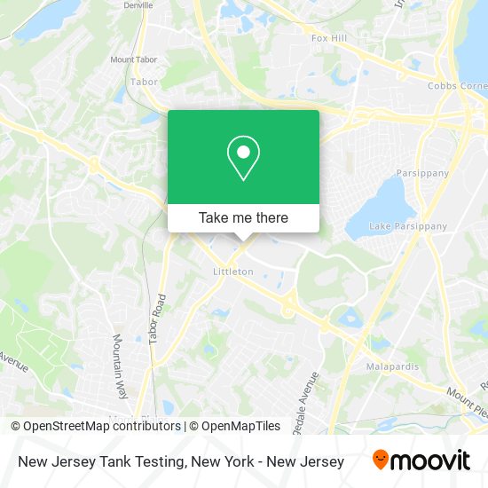 New Jersey Tank Testing map