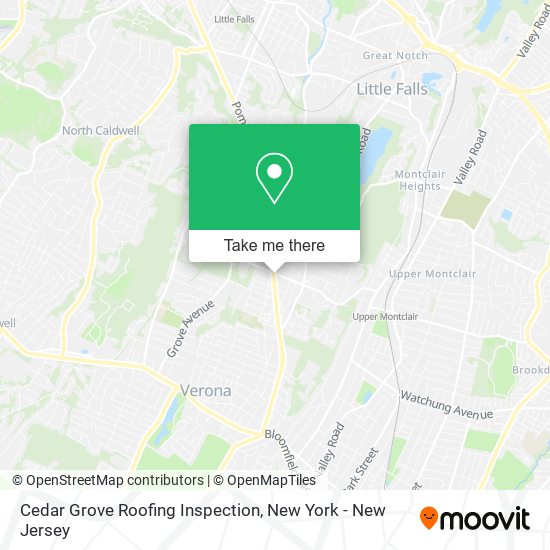 Cedar Grove Roofing Inspection map