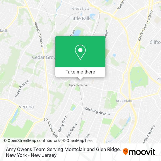Mapa de Amy Owens Team Serving Montclair and Glen Ridge