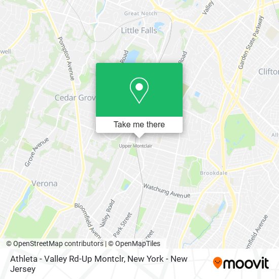 Mapa de Athleta - Valley Rd-Up Montclr