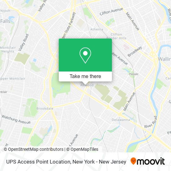 UPS Access Point Location map