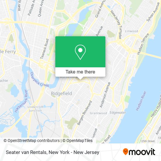 Seater van Rentals map