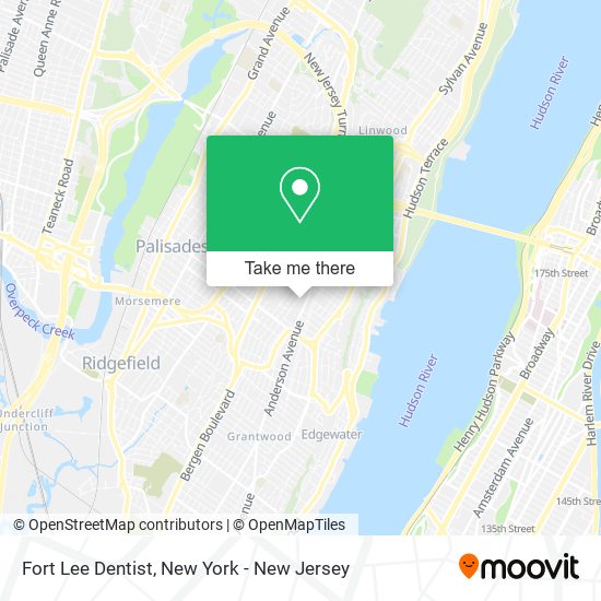 Fort Lee Dentist map