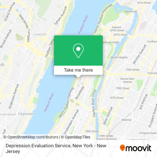 Depression Evaluation Service map