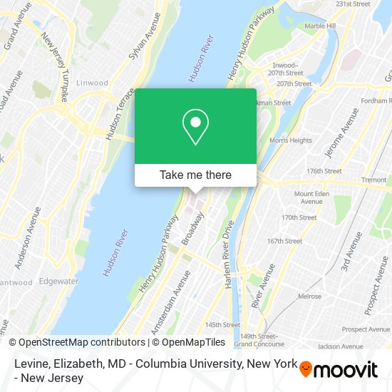 Levine, Elizabeth, MD - Columbia University map