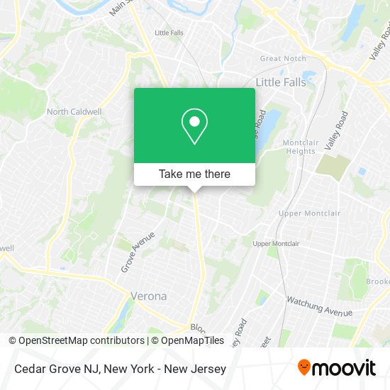 Cedar Grove NJ map