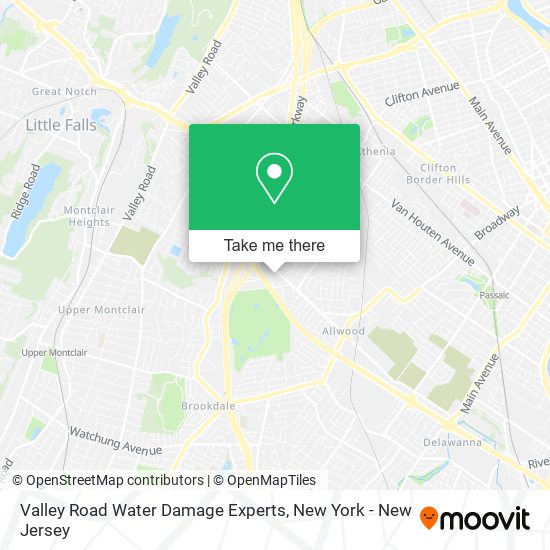 Valley Road Water Damage Experts map