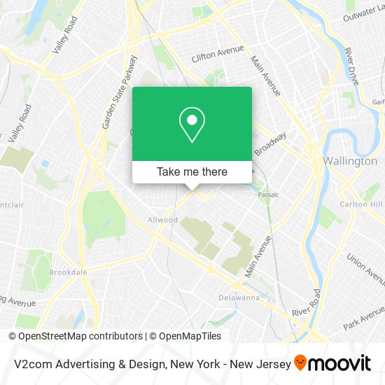 V2com Advertising & Design map