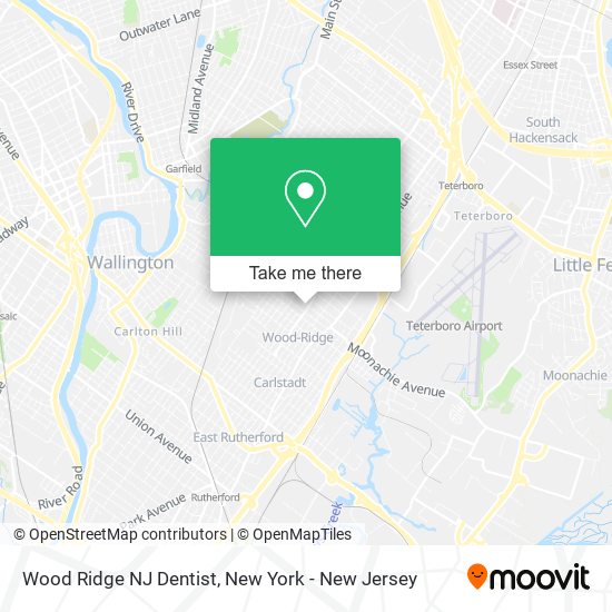 Wood Ridge NJ Dentist map