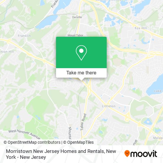 Morristown New Jersey Homes and Rentals map