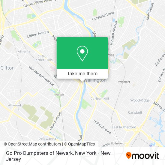 Mapa de Go Pro Dumpsters of Newark