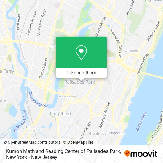 Kumon Math and Reading Center of Palisades Park map