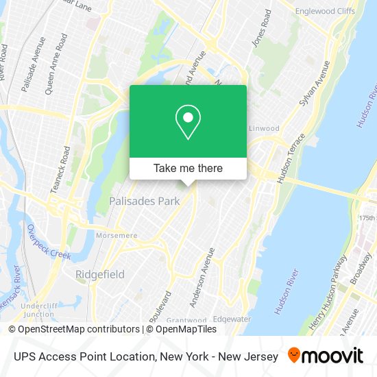 UPS Access Point Location map