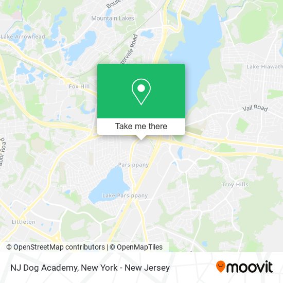 Mapa de NJ Dog Academy