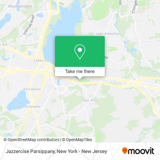 Jazzercise Parsippany map