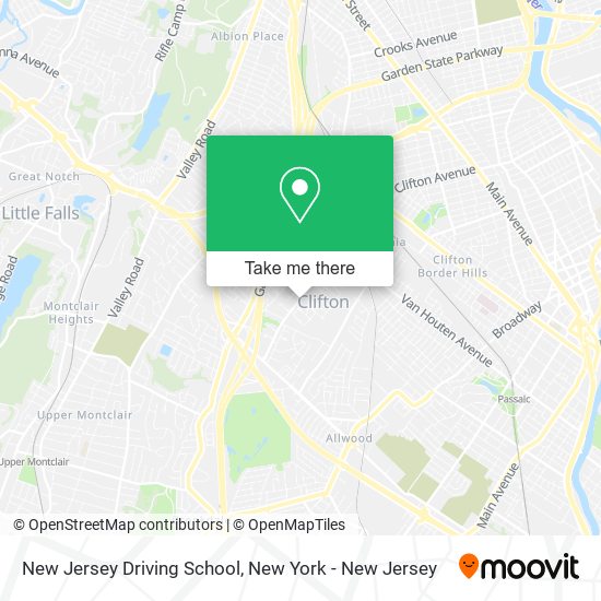 Mapa de New Jersey Driving School