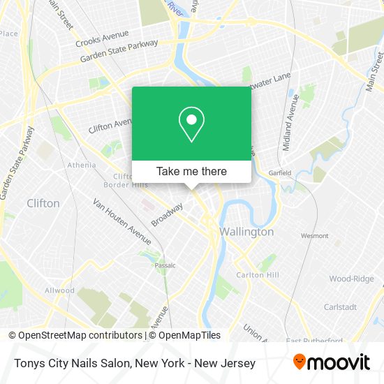 Mapa de Tonys City Nails Salon