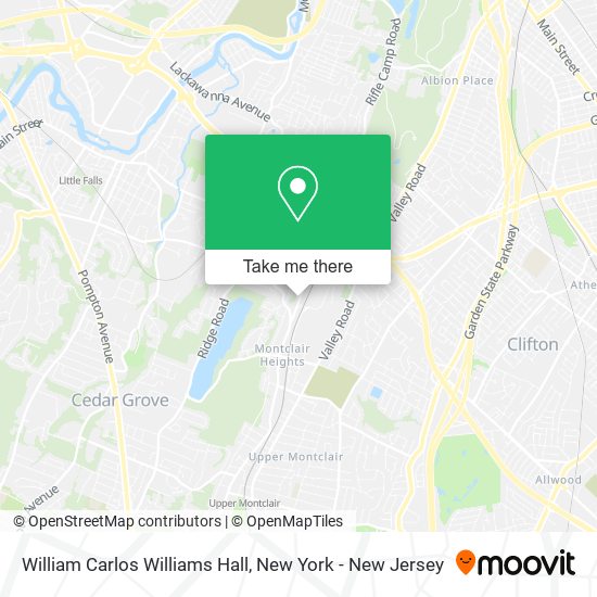 Mapa de William Carlos Williams Hall