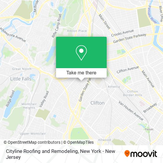 Cityline Roofing and Remodeling map