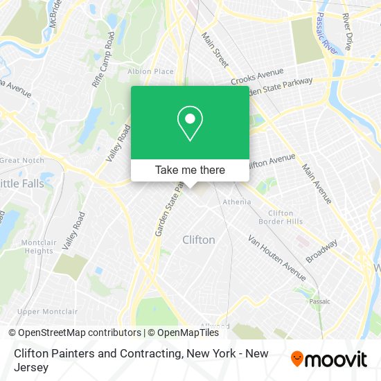 Clifton Painters and Contracting map