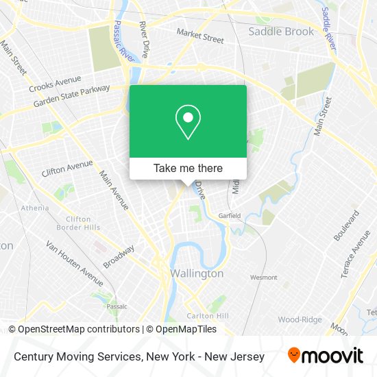 Century Moving Services map