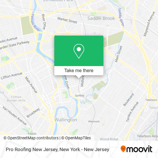 Pro Roofing New Jersey map