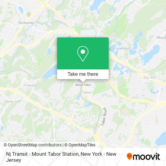 Mapa de Nj Transit - Mount Tabor Station