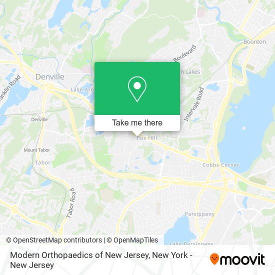 Modern Orthopaedics of New Jersey map