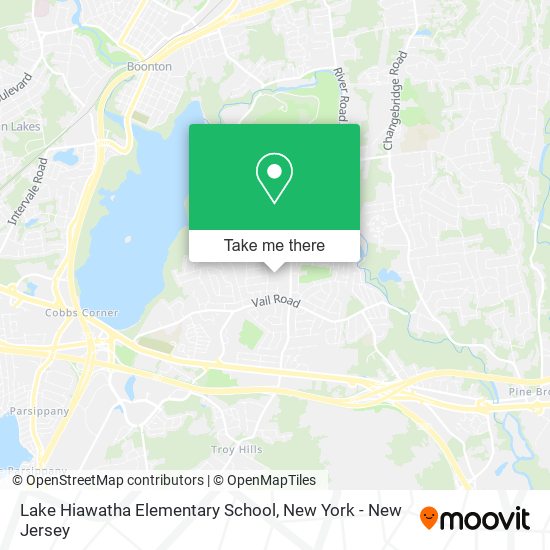 Lake Hiawatha Elementary School map